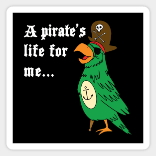 Pirate Parrot with Eye Patch and Wooden Leg Magnet